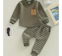TEMU Completo Pantalone a Righe con Maniche Lunghe e per Bambini, e Verde Militare, /Inverno, per l'Outdoor