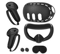 TEMU Confezione Custodia in Silicone Adatta per Oculus/ 3, Grip per Controller VR, Cover Esterna, Cuscinetto in Silicone per , Protezione Lenti, Copri Joystick, Perfetta Come Regalo di Natale