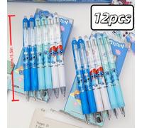 TEMU Confezione da 12 penne cancellabili Disney Stitch con design a penna a sfera, punta ultra fine da 0.5 mm ad asciugatura incorporato, per l'uso qualità