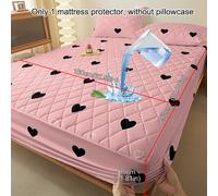 TEMU Coprimaterasso impermeabile, traspirante e , facile e moderno, con motivo rosa, per la camera da letto come copriletto stampato, protezione per