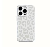TEMU Cover Minimalista con Stampa Leopard | Grigio Chiaro × Base Puro, Un Tocco di Eleganza per iPhone 16 15 14 11 Pro Max Plus XS XR X 8 7 - Custodia Jelly White Minimalist Leopard 466XS