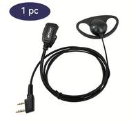 TEMU Cuffia microfono per walkie-talkie con attacco D, funzione talk PPT con connettore plug-and-play, vestibilità , cavo resistente, compatibile con Baofeng , , ecc., adatta per esterna, alberghiera