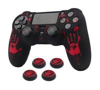 TEMU Custodia morbida per controller Playstation 4, pelle per gamepad, accessori per giochi per comando PS4 con copricappucci per joystick