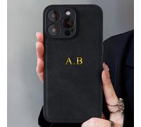 TEMU Custodia Personalizzata con per iPhone 11/12/13/14/15/16 Pro in Pelle Morbida e Lussuosa, Lettere e Iniziali 3D, Copertura Antishock per 11 12 13 Pro Max