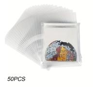 TEMU Custodie per , buste protettive per DVD, sacchetti antipolvere autosigillanti, custodie Blu-Ray trasparenti per giapponesi, tasche adesive per dischi, 50 tasche adesive per CD
