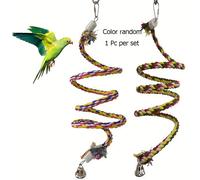 TEMU da arrampicata per pappagalli, più del produttore, colorata, attrezzatura per per uccelli, palo , gioco per per uccelli, diametro 1.5 +-0.3 cm x cm, casuale