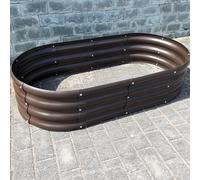 TEMU da Giardino Rialzata in Plastica Resistente e Spessa 4X2X1 Piedi - Fioriera e Vaso per Ortaggi - Kit da Giardinaggio Esterno Antiruggine, Set di Scatole Sopra Terra per Ortaggi all'