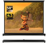 TEMU da tavolo 50 pollici 4:3, business a estraibile, pieghevole manuale per viaggi e uso esterno