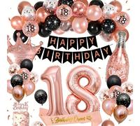 TEMU Decorazioni per il 18° compleanno, adatte sia per lui che , con temi rosa e . Questo set un di palloncini rosa e e una con un banner ''