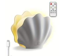 TEMU Diffusore di Oli Essenziali 260ml, Diffusore Aromaterapico a Conchiglia con Telecomando, Umidificatore con Luce LED Notturna a 7 Colori per Relax in Camera da Letto e Casa