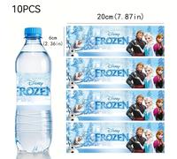 TEMU Disney Set di 10 Adesivi Riutilizzabili per Borracce con Frozen | Decorazioni a Tema Animati per Feste di Compleanno, Adatti per Riunioni ed