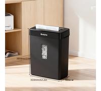 TEMU Distruggidocumenti a taglio a croce con automatico, 10 fogli - P-4 per documenti confidenziali e CD | Contenitore anti-blocko da 3.43 Gal | per ufficio e piccoli spazi | Marca: WOOLSCHE