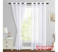 TEMU Due Eleganti Tende in Colori, Adatte per Soggiorni, Camere da Letto e - Morbide e Sottili con Anelli di Sbiocco - Migliora l'Arredamento della