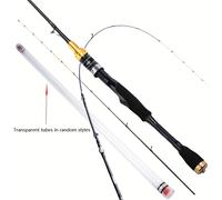 TEMU Due Lunghezze di una Canna da Pesca a Zattera 1m 1.2m Punta Morbida 2 Sezioni Telescopica per Spinning Carpa per Pesca Invernale su Acqua e