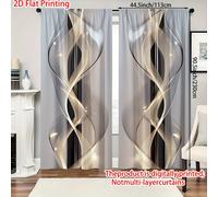 TEMU Due pezzi, stampa 2D su materiale poliestere, con stampe digitali ad definizione di motivi astratti a righe. Questi filtranti adatti per decorare camere da letto, soggiorni, e case