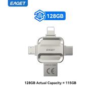 TEMU EAFFET Chiavetta USB 4-IN-1, Memoria Flash da 256GB/128GB/64GB, Porta USB3.0 per iPhone 16/15/14/14 PRO/13/13 PRO/12 Pro, pz, Mac iPad Pro Samsung con IOS/USB/Type-C/Micro USB