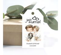 TEMU Etichette personalizzate per disponibili in set da 48 o 96, con un design a animati di neo . per decorare bomboniere, organizzare feste di matrimonio e etichettare oggetti nuziali.
