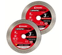 TEMU EZARC Set di lame diamantate ultra-sottili da 3 pollici per taglio di precisione di piastrelle per porcellana, ceramica, e (confezione )