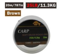 TEMU Filo da pesca per da 20M in opzioni da 15Lb, 20Lb o 25Lb, con un link a gancio intrecciato per montature da come Chod e Ronnie