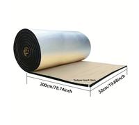 TEMU Foglio di Alluminio Isolante 5mm, Materiale Autoadesivo per Isolamento del , Resistente ad Alte Temperature, Ignifugo, Antisole e Ritardante di Fiamma per Isolamento del