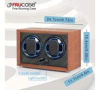TEMU FRUCASE Avvolgitore per Orologi Automatici Espositore Gioielli Collezionista Stoccaggio Legno con Cavo USB, Senza Batteria
