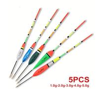 TEMU FTK Set di 5 boe da pesca 0.035oz, 0.070oz, 0.105oz, 0.176oz, 0.141oz, boe per di dimensioni miste, colori da pesca