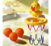 TEMU Giocattolo Interattivo per Vasca da Bagno in ABS Non Tossico con Ventose, da Basket e Palline per lo delle Abilità Motorie, Apprendimento e Gioco