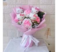 TEMU Gli arrangiamenti di rose artificiali di Sanrio, tra cui con Hello Kitty, ideali per decorare case e matrimoni, come oggetti di per foto come Natale, della .