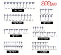 TEMU Goture 100 ami da pesca con testa piombata, punte, adatti per a con esche, progettati per evitare l'aggrappamento mentre si mira al trota e pesci