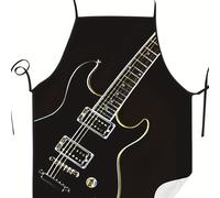 TEMU Grembiule unisex con design a chitarra, per cucinare o per la parrucchiera