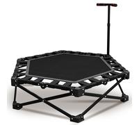 TEMU Il da fitness per interni è pieghevole, un rebounder stabile e silenzioso, maniglie ad altezza regolabile, supporta fino chilogrammi, con un diametro di 105