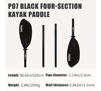 TEMU Il KOETSU P07 una paletta a quattro pale disponibile in e , e portatile, adatta per kayak, paddleboard, canoe e barche oceaniche, con un design efficiente e stabile.