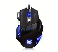 TEMU Il mouse da gaming cablato Zelotes un design ergonomico, illuminazione LED RGB e 7 pulsanti, il che lo rende compatibile con giocatori che utilizzano Mac Pro, PC, laptop e desktop