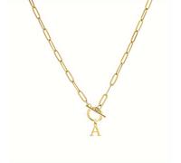 TEMU in Europa e America, questo collana placcata in oro 18 26 anelli a con lettere inglesi e un chiusura OT, che uno stile facile ed elegante per l'aggiunta di accessori da donna