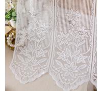 TEMU Jacquard Sheer Short Valance, Poliestere, a , Opacità , per Soggiorno, Camera da Letto, Balcone, Cucina, Giardino, Cabana, Decorazione Finestra