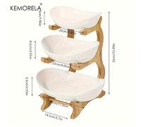 TEMU KEMORELA Cesto Porta Frutta da Appoggio per Cucina a 2/3 Ripiani, Ciotola per Frutta in Plastica, Set di Ciotole per Frutta di Grande Capacità, Ciotola per Frutta con Supporto ( e Verde)