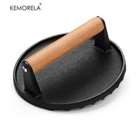 TEMU KEMORELA Pressa per Hamburger, Pressa per Smash Burger per Blackstone, Pressa in Ghisa Pesante da 6,9 Pollici con in Legno, Peso per Carne, Panini e Sandwich ()