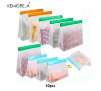 TEMU KEMORELA Set di sacchetti in silicone riutilizzabili per congelatore, 3/10 pezzi, sacchetto per alimenti a di perdite, sacchetto extra per snack e per alimenti, sacchetto per le