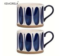 TEMU KEMORELA Tazze da Caffè in Ceramica, Tazze da Dipinte a per Avena, Adatte al Microonde con Manici