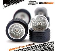 TEMU KICARMOD 1/64 Modellino Statico Auto Mozzo Ruota Modificato, Mozzo Ruota a Foro Piccolo a Disco, in Confezione, per Un è per Un Set, per Un Set è Due File di Ruote, Auto. Il Mozzo Ruota è e