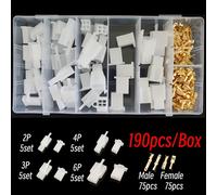 TEMU Kit combinato connettori Dealikeee 190 pezzi con distanza 2.8mm, terminali a con alloggiamento per spine e , 3, 4, 6, 9 pin e crimpatura a spillo per moto, bicicletta, auto,