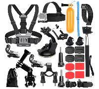 TEMU Kit Combo Accessori Action Camera 27 in 1 - Compatibile con One X4, X3, X2, One R, X, per EK7000/ EK7000 Pro/Brave 4/Brave 7 Le/Brave 7/Brave 8/V50X/V50 Pro/V50 Elite