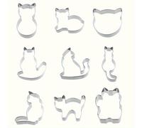 TEMU Kit di 9 Tagliabiscotti in Acciaio Inossidabile a Forma con Timbro 3D per Dolci Fai-da-te, Adatti per Halloween, e Natale, Utensili da Pasticceria, Strumenti per Fondente