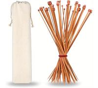 TEMU Kit di Aghi in Bambù a Punta Singola da 36 pezzi con Custodia - 2mm 2.25mm 2.5mm 2.75mm 3mm 3.25mm 3.5mm 3.75mm 4mm 4.5mm 5mm 5.5mm 6mm 6.5mm 7mm 8mm 9mm 10mm