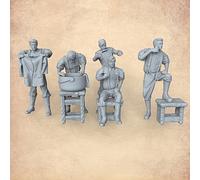 TEMU Kit di in resina a 1/35 di figure storiche militari in miniatura, 5 figure non assemblate e non dipinte, storici per appassionati e collezionisti, adatti per età 18 e oltre