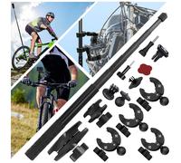 TEMU Kit di Montaggio per Moto 2025, per One X5 X4 X3 X2 RS DJI 360 MAX, Morsetta per Manubrio con Bastone Selfie da 118 cm per Registrazioni e Bicicletta, Confezione Originale