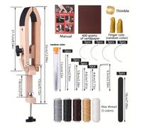 TEMU Kit di per pony - pony da cucito in pelle PU, filo e aghi da cucito per cucito a e artigianato con pelle