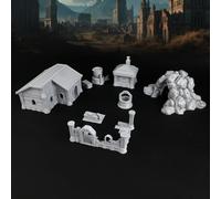 TEMU Kit di RPG per insediamento minerario da 28 mm - Attrezzatura RPG per Pathfinder e giochi da tavolo fantasy | Un per fan e collezionisti di miniature