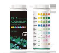 TEMU Kit di test per acquario da 9 pezzi, 100 per tubo, per testare rapidamente il pH dell'acqua del pesce, l'alkalinità totale, il cloro , le nitrati e le nitriti