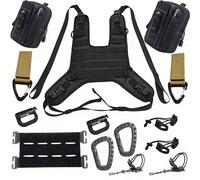 TEMU Kit Gilet Serbatoio Carburante Moto 14 Pezzi con MOLLE - Nylon Resistente, Protezione Antigraffio & Portaoggetti Elegante